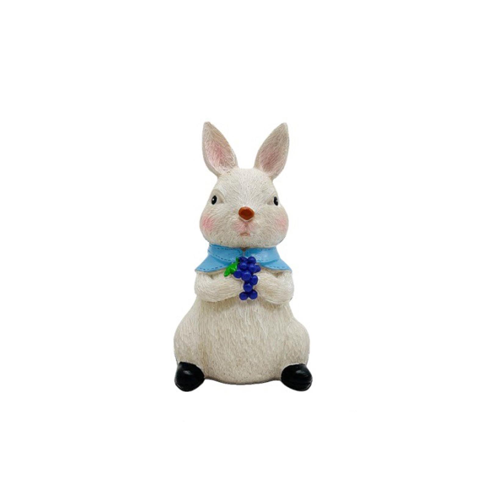 5.9 Inch Resin Bunny Decoration Spring Easter Decorative Figurine Desktop Ornaments For Party Home Festival Cute Bunny Easter Gift