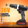 36V 1200RPM Akku-Bohrschrauber Lithium-Treiber Elektroschrauber Wiederaufladbare Bohrmaschine Elektrowerkzeuge