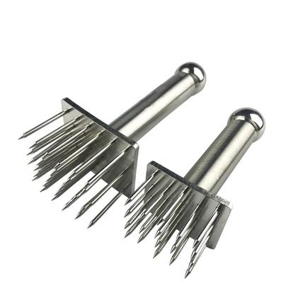 Stainless Steel Meat Needles Meat Hammer Pounders Wooden Handle Profession Meat Tenderizer For Beef Tender Steak Kitchen Tools
