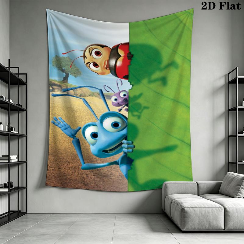 A Bug's Life Wall Tapestry Aesthetic Wall Hanging Printed Fabric Blanket Decorative Tapestries for Bedroom Living Room Home Decor