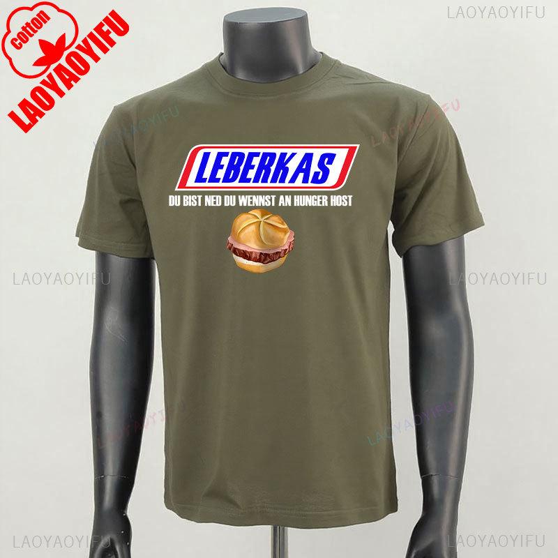 Leberkäse T-Shirt Oktoberfest München Bayern Fun Shirt Lustiges Neues Sommer Kurzarm-T-Shirt Gestartet Lässiges Baumwoll-Print-Oberteil