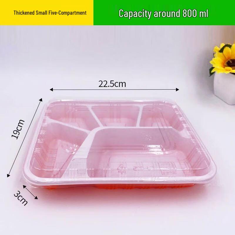 JINGRX Disposable Multi-Compartment Meal Prep Containers with Lids