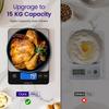 USB C Rechargeable & 15 Kg Digital Kitchen Scale,Electronic Kitchen Scale,High Precision Food Scale,Professional with Tare Function,Batteries