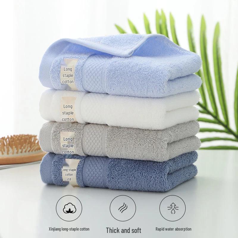 Pure Cotton Absorbent Face Towel - Soft, Lint-Free Bath Towel for Adults