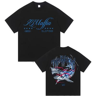 Rapper RVFV EL TIBVRON Tour 2025 Merch T-Shirt Men's Women Retro High Quality Fashion T-shirts Hip Hop Oversized Cotton T Shirt