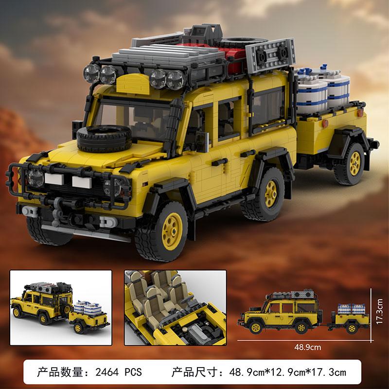 

2466pcs Small Particle Building Block MOC Off-Road Vehicle with Trailer Model Toy Vehicle Gift PDF Google Link