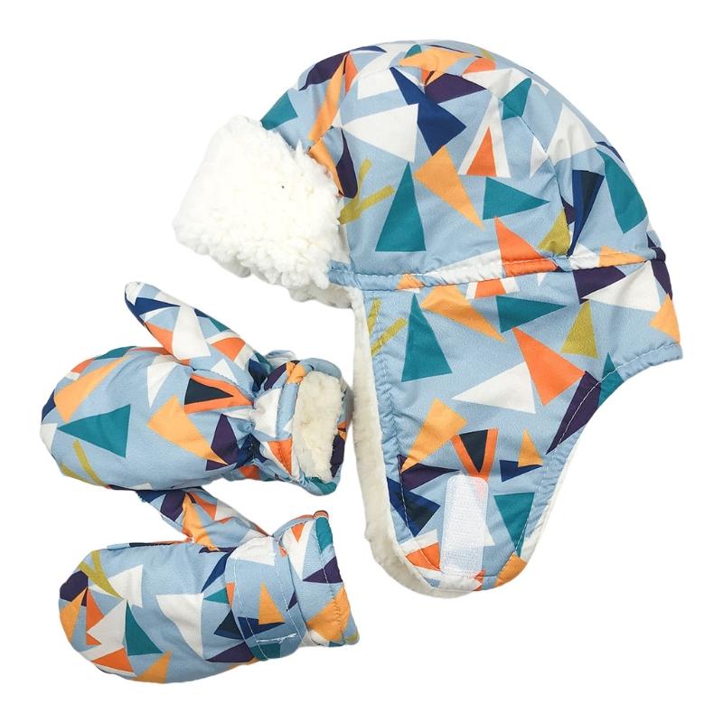

Children s Warm Hat Gloves 2-piece Set for Camping Rock Climbing Snowboarding Tourism Skin Friendly Ventilation L