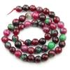 Natural Faceted Imitation Tourmaline Round Stone Beads for DIY Jewelry Making