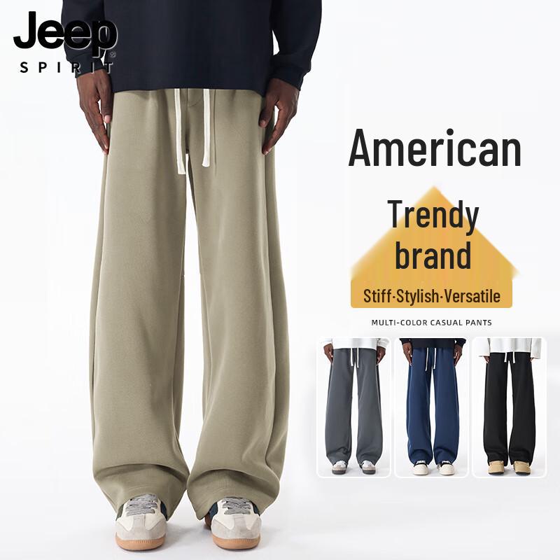 JEEP SPIRIT Men s Loose Straight Casual Sports Pants M