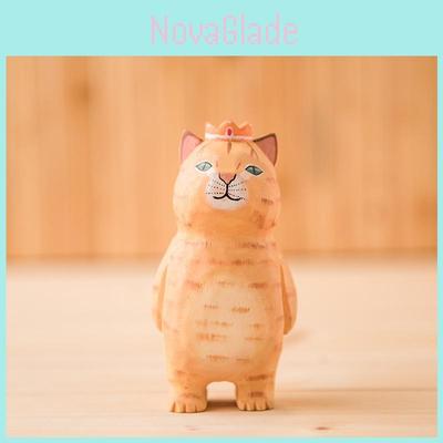 Holzkatzenfigur Dekoration Handgemachtes Geschenk Für Katzenliebhaber Heim- und Bürodekoration