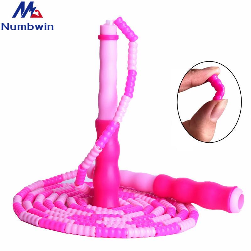 

Регульована кольорова скакалка з намистинами