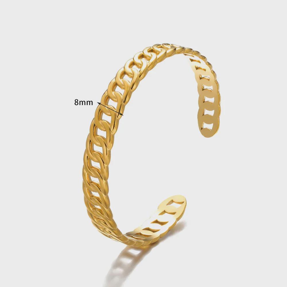 European & American Stainless Steel Heart-Shaped Hollow Geometric Bracelet