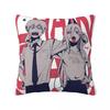 Fețe de pernă anime Chainsaw Man Poliester Acasă Power Higashiyama Kobeni Husă de pernă Amuzantă Decorativă 40*40