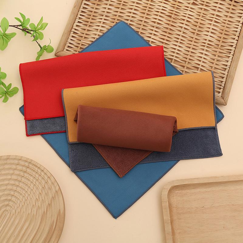 Double-Sided Suede Bear Towel, Absorbent And Residue-Free Suede Car Cleaning Towel, Household Cleaning Cloth, Extra Thick