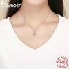 BAMOER Romantic New 925 Sterling Silver Rainbow Heart Shape Charms Beads fit Bracelets Necklaces DIY