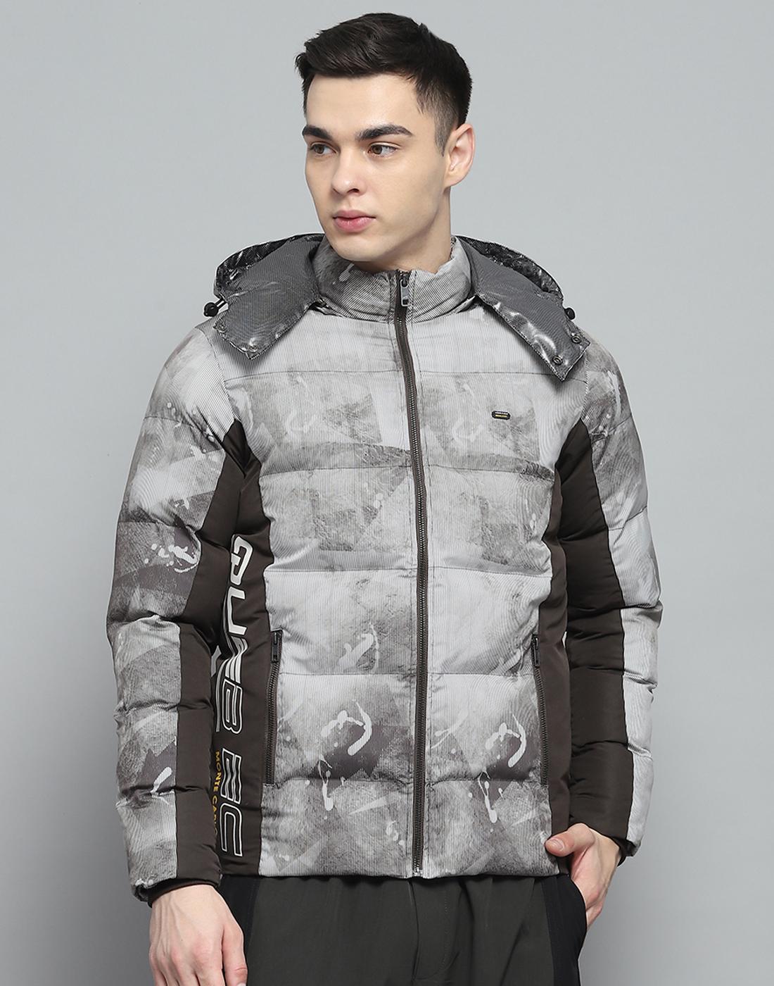 

Куртка мужская Monte Carlo с принтом, коричневая, со съемным капюшоном, с длинным рукавом XXL коричневый