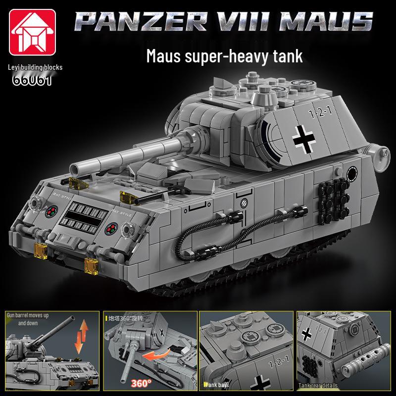 Le Yi 66051-72 Elephant Tank Destroyer IS2 Building Blocks for Kids