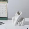 Nordic Style Ceramic Vase Face Sculpture Minimalist Home Decor Art Flower Holder