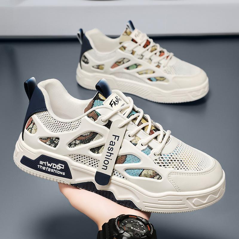 

Летняя мужская обувь Новая дышащая парусиновая обувь Мужская обувь в корейском стиле Модная белая обувь Спортивная обувь Повседневная обувь Обувь 39