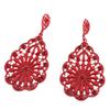 Elegant Plated Alloy Earrings For Women With Geometric Pattern And Rhinestones