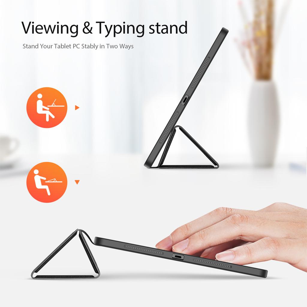 For Xiaomi Pad 7 Ultra Case DUX DUCIS Domo Series Tri-fold Stand PU Leather Tablet Cover