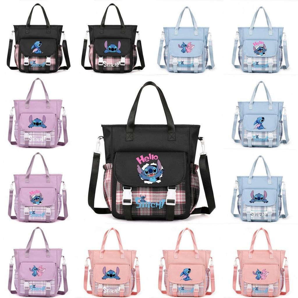 Lilo Stitch Kids Canvas Shoulder Bag With Colorful Print For Daily Use