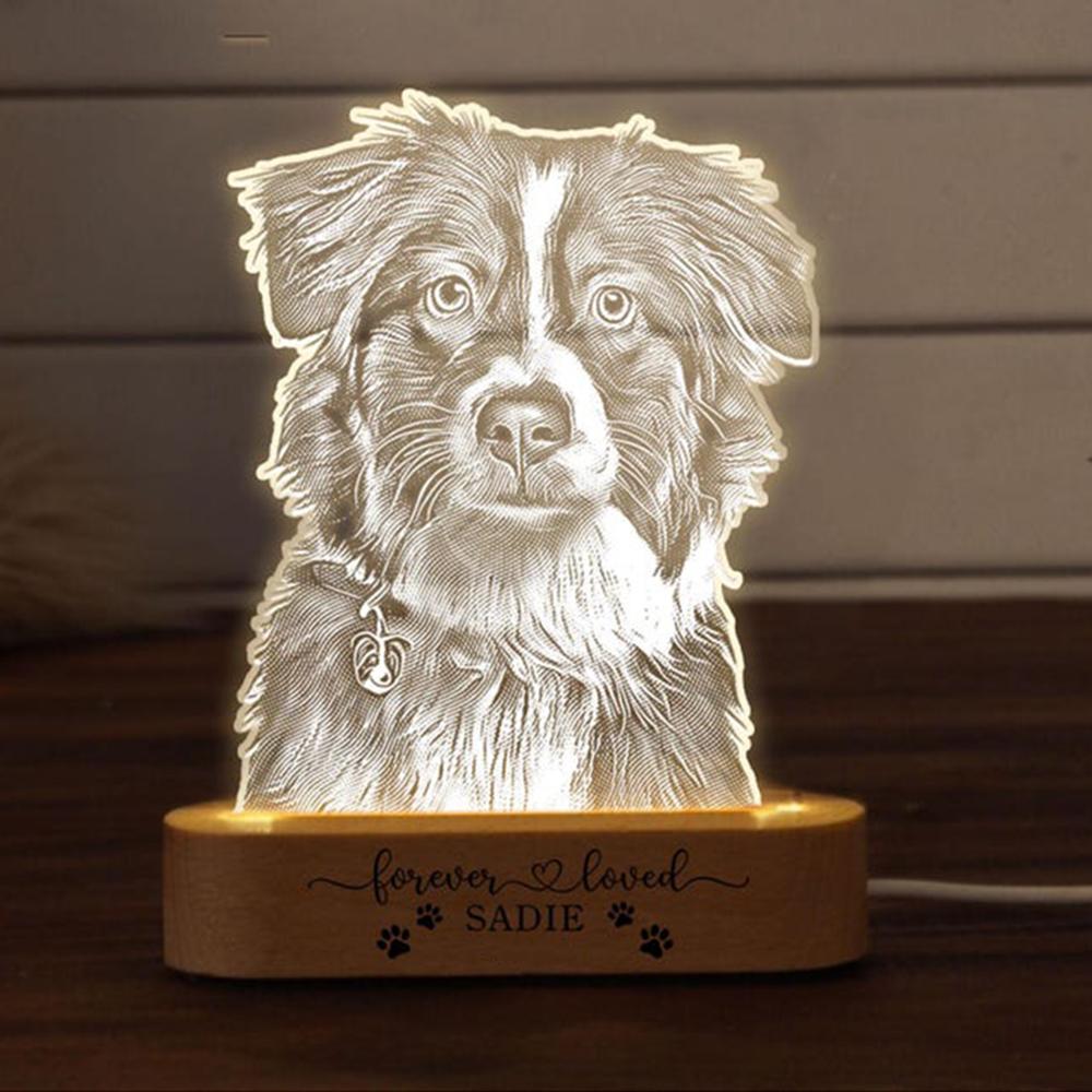 ersonalized Pet Photo Night Light Custom Acrylic Lamp Record Beautiful Growth Moments Of Pet Companion Warm Home Decoration