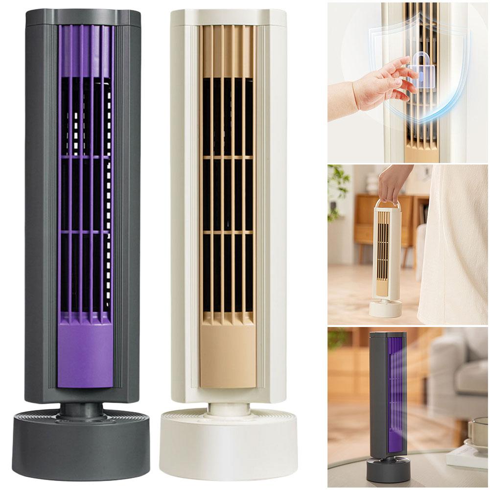 Tragbarer Turmventilator Klimaanlagenventilator 3 Geschwindigkeiten Blattloser Ventilator Leiser Oszillierender Ventilator Standventilator für Schlafzimmer Wohnzimmer Büro