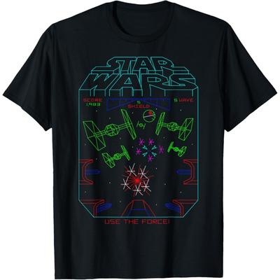 Gwiezdne Wojny Kosmiczna Walka Vintage Arcade Graficzny T-shirt T-shirt