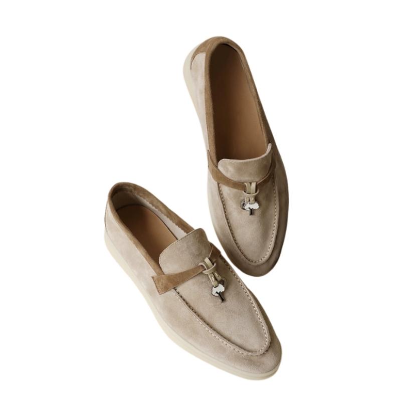 High-Grade Sheepskin Wear-Resistant Casual Loafer Shoes Couple's Loafers Customizable Colors Available A040224