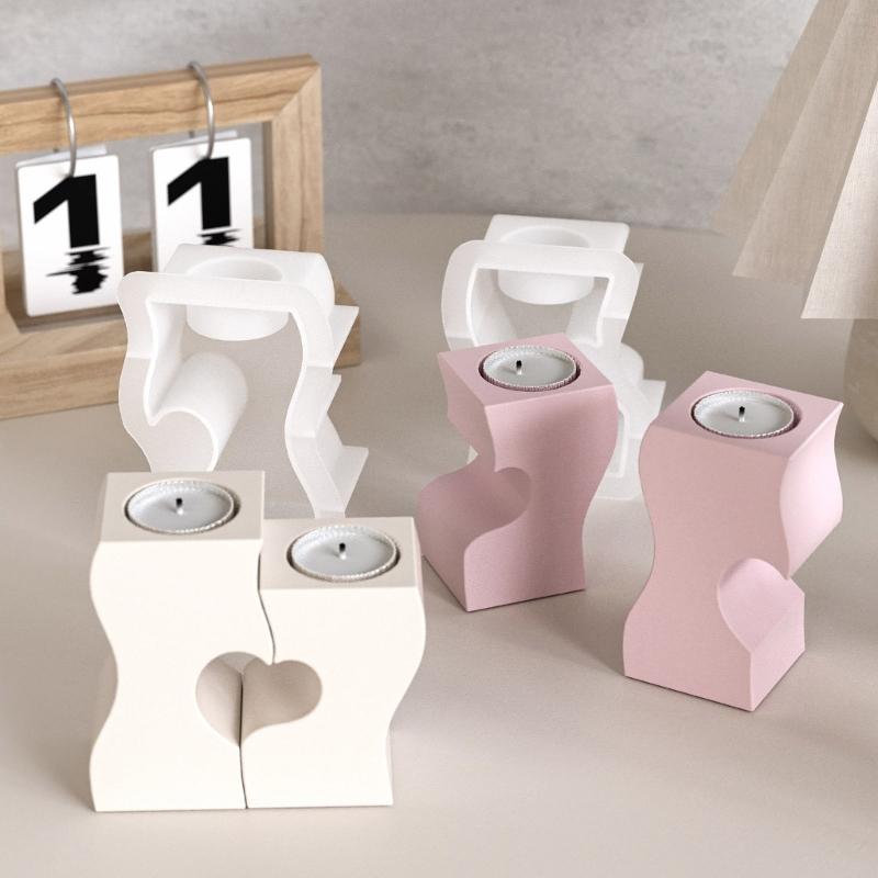 Flexible Sturdy Silicone Mould Fashion Accessory for Making Unique Heart Shaped Candle and Home Decorations