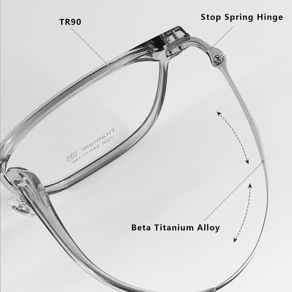 VEITHDIA Vintage Titanbrillengestell Retro Optische Myopiebrille für Damen Herren Kann mit Sehstärke ausgestattet werden 7306