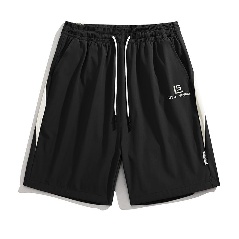 

Повседневные мужские шорты, летние тонкие спортивные быстросохнущие летние шорты с пятью точками M чёрный