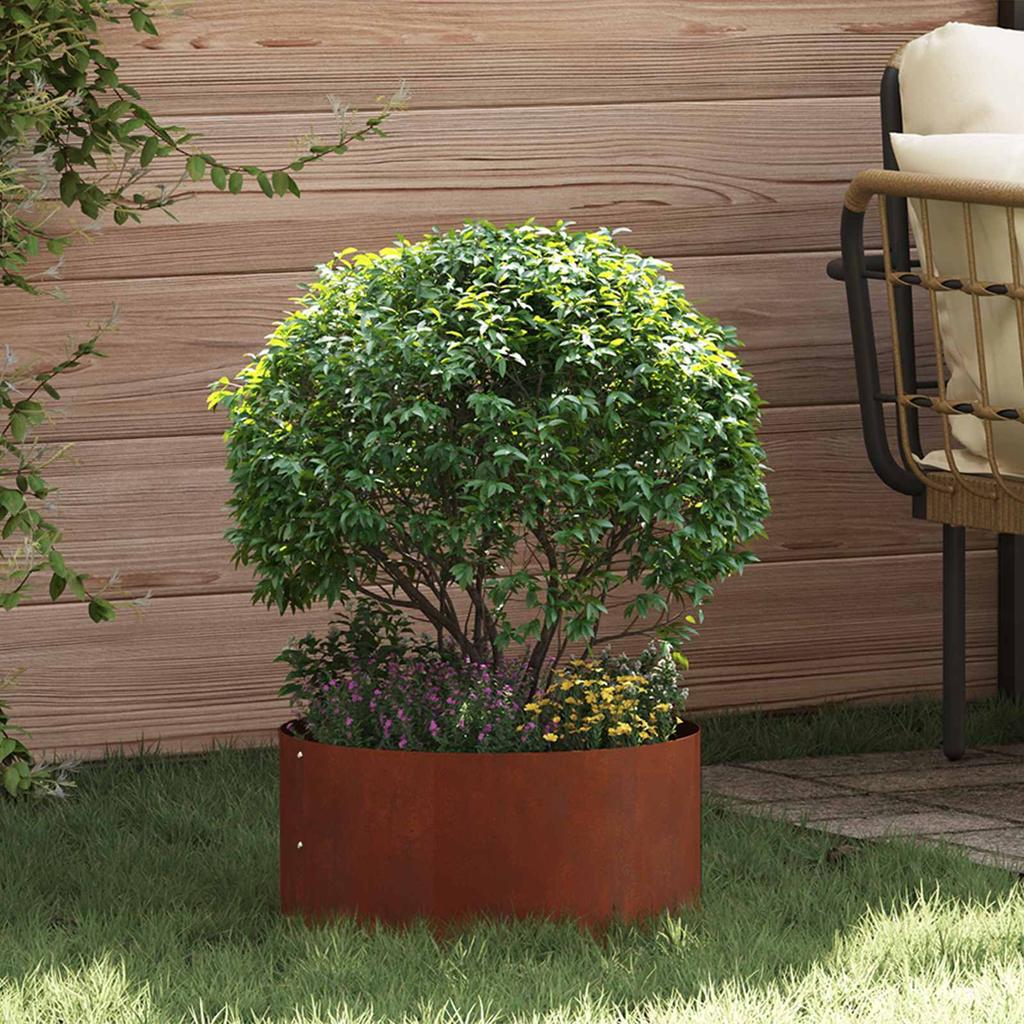 Plant Ring Brown 40 X 40 X 20 Cm Weatherproof Steel