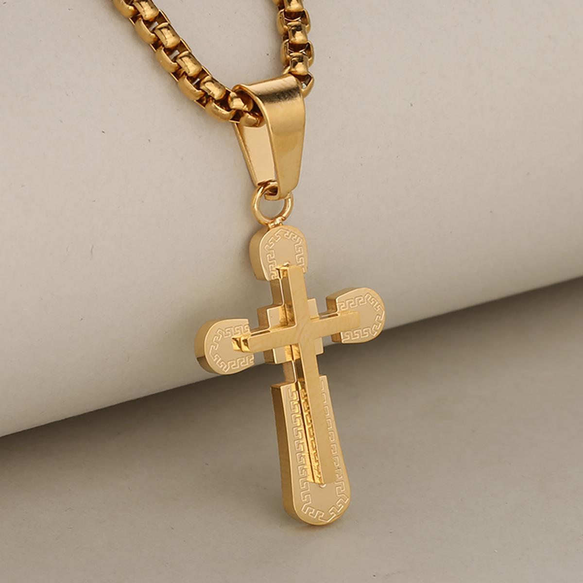 European and American New Double-layer Women s Fashionable Simple Design Titanium Steel Necklace 60CM