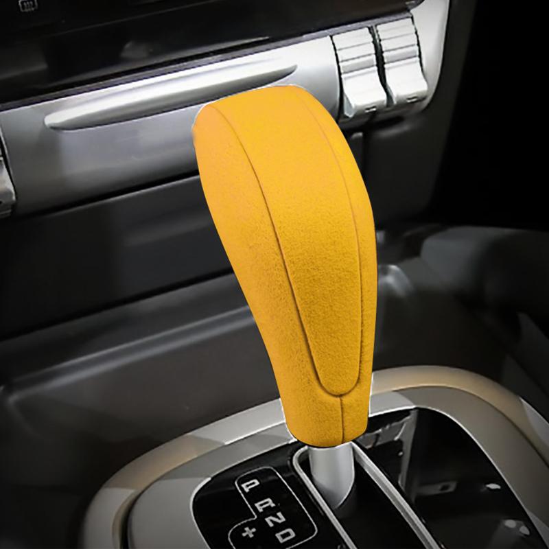 Car Gear Shift Knob Protective Cover Frame Suede Decoration Accessories For Porsche Cayenne 2004 2005 2006 2007 2008 2009