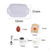 1/12 Dollhouse Breakfast Set Bread Egg DIY Scene Accessories Decoration