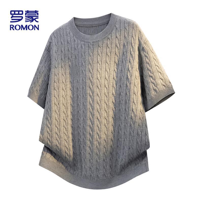

Мужская футболка ROMON с коротким рукавом, свободного кроя, из ледяного шелка XL
