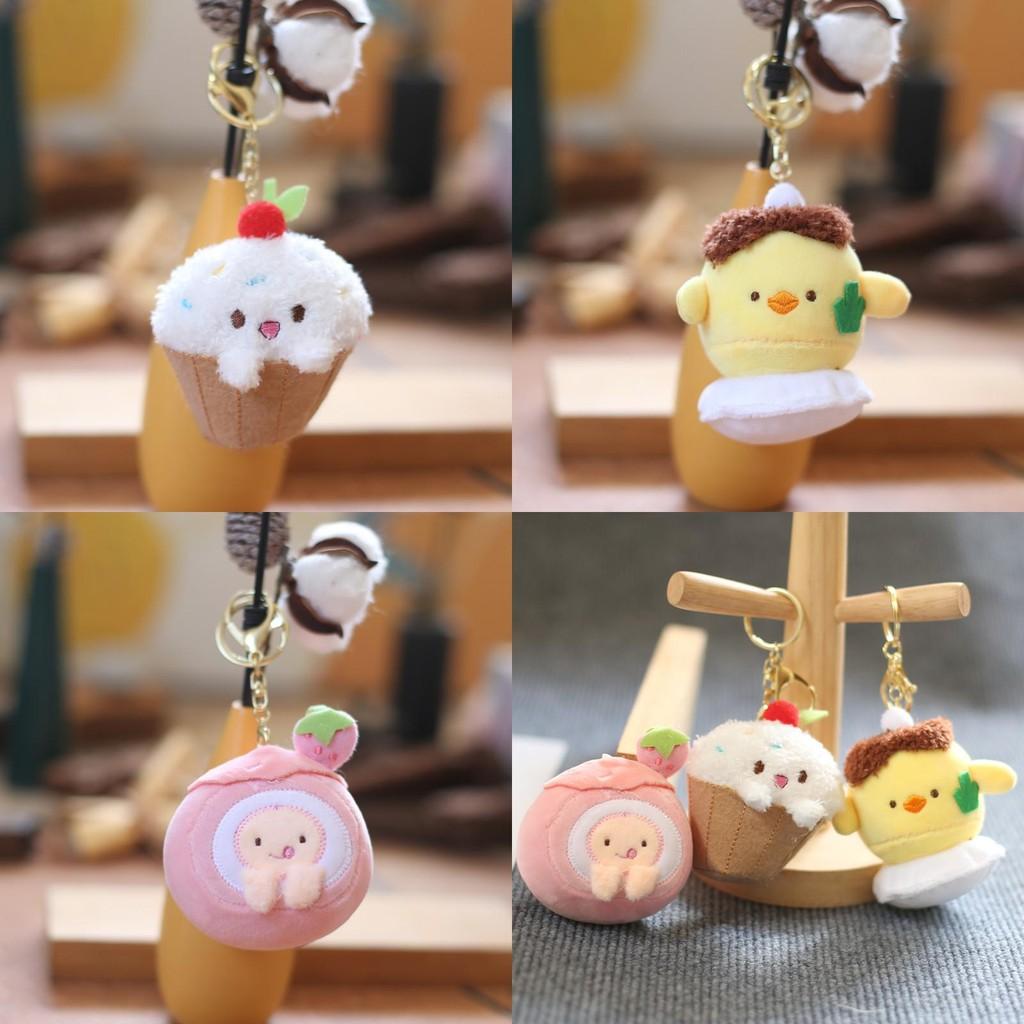 Chicken Pendant Cherry Plush Toy Keychain Stuffed Animal Accessory Teens For