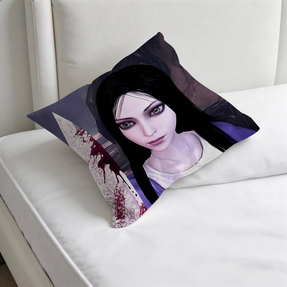 Cool Alice Madness RReturns Decorative Square Pillow Cover Soft Comfortable Pillow Case Sofa Bed Home Decoration