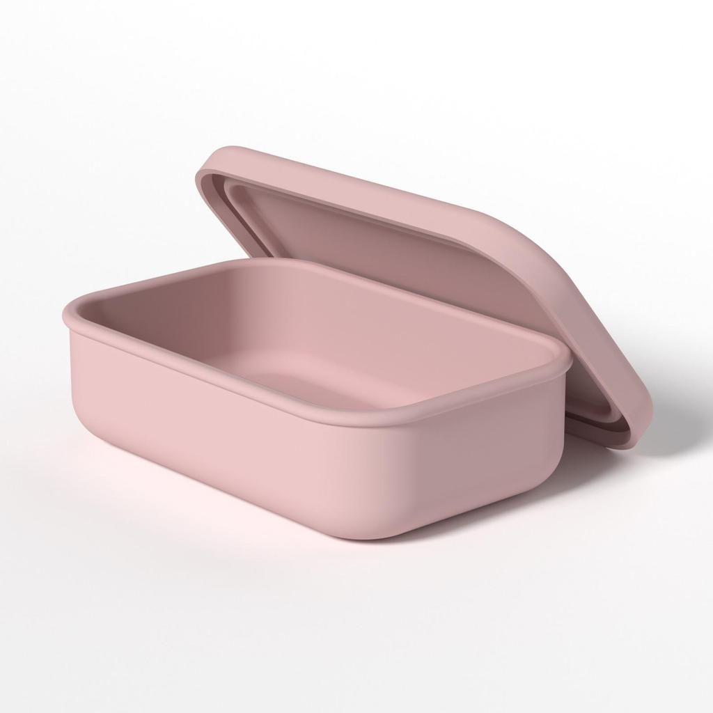 Silicone Ice Cube Tray with Lid: 4-Grid Frozen Soup & Food Storage Box