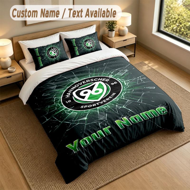 Bedding Set 1 Duvet Cover 2 Pillowcases Hannover 96 Print Soft Bed Linen Bedroom Decor