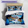 3pcs DogMan1 Design Cover Set - HD Printed Bedding with 1 Cover and 2 Pillowcases - Perfect for Home and Dorm Decor