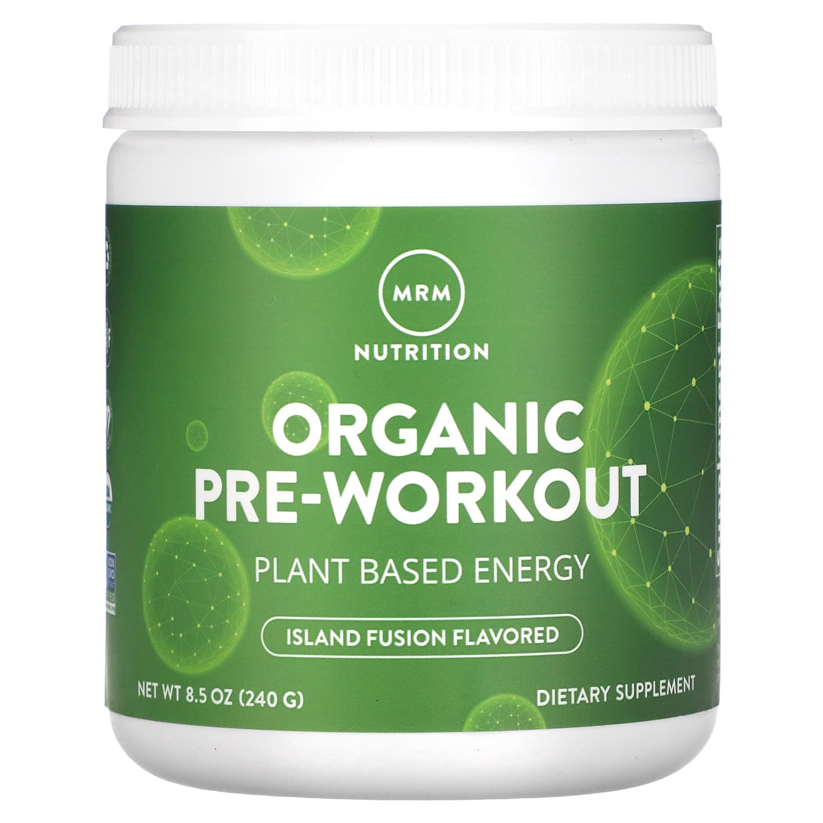 

MRM Nutrition, Organic Pre-Workout, Island Fusion, 8.5 oz (240 g)