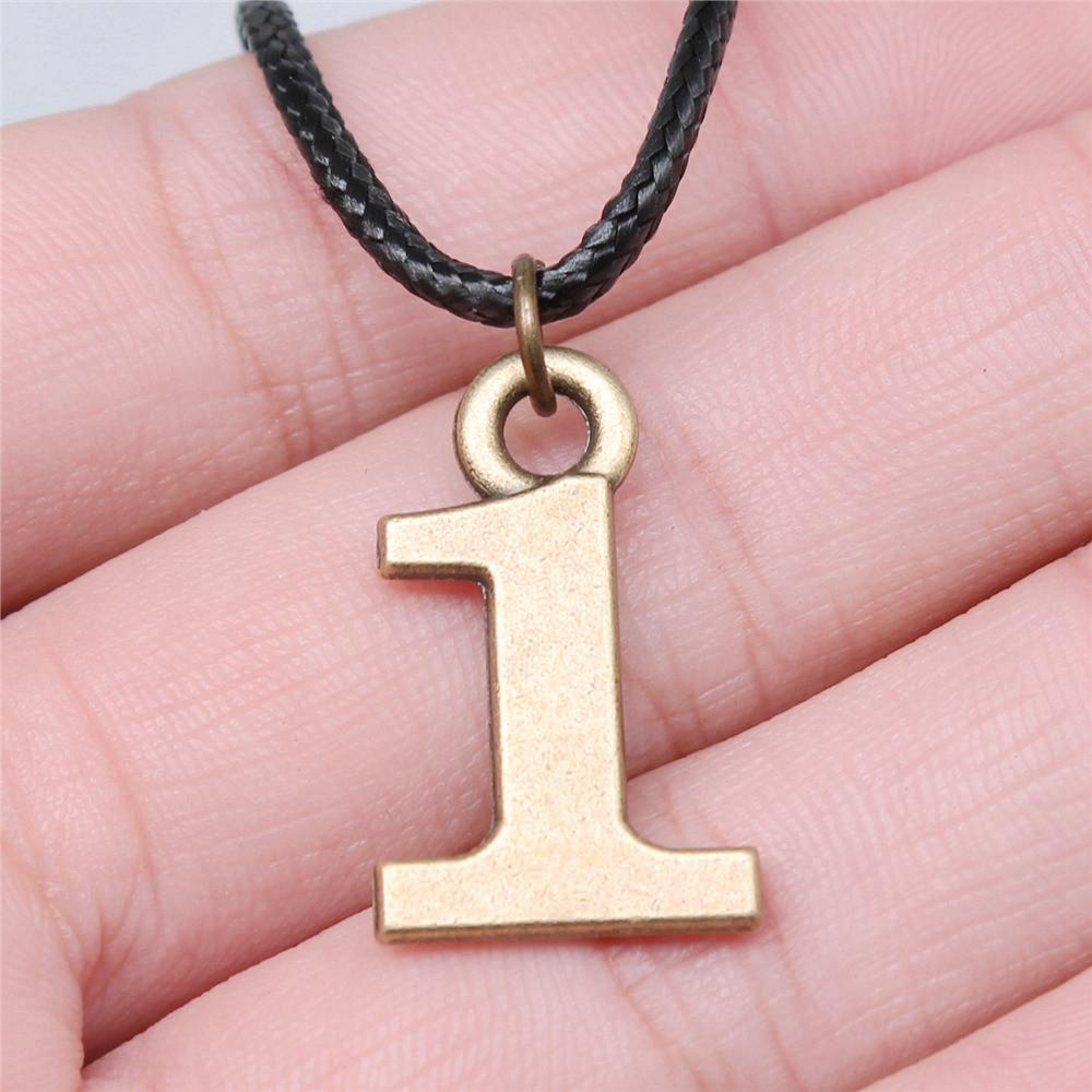 Number Tags Necklace Leather Chain 45cm Women Jewelry Evening Bohemian For You
