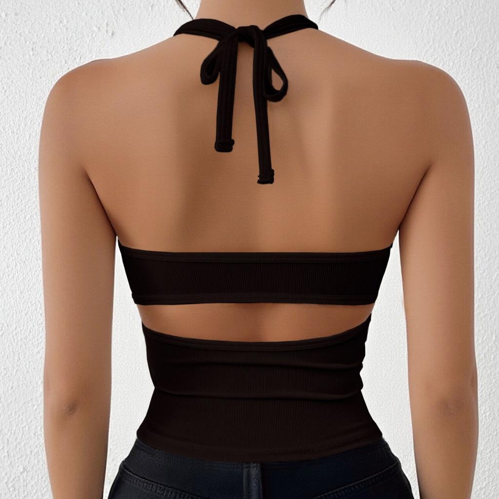 Spice girl sexy neck small suspender vest with chest pad strap design, beautiful back tube top, sweet and spicy inner top