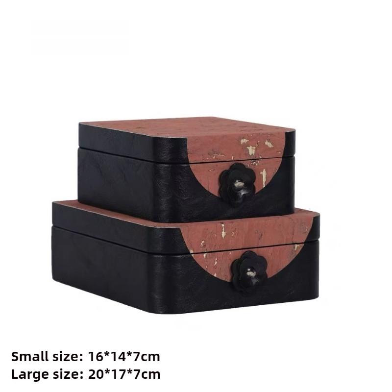 

Exquisite Jewelry Showcase Box Household Necklace Organizer Cases Large Capacity Jewellery Storage Boxes Desktop Trinket Case червоний