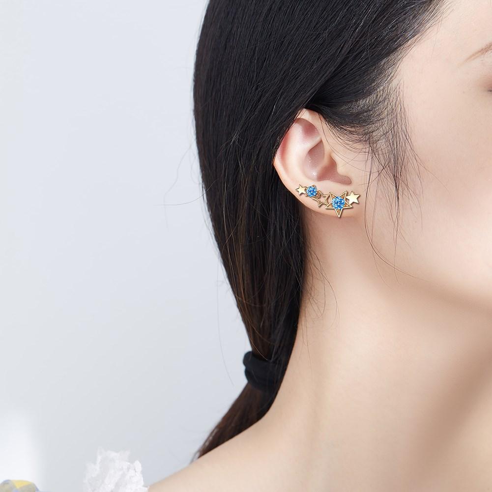 Small Fresh Campus Style Star Earrings Street Fashion Trend Earrings