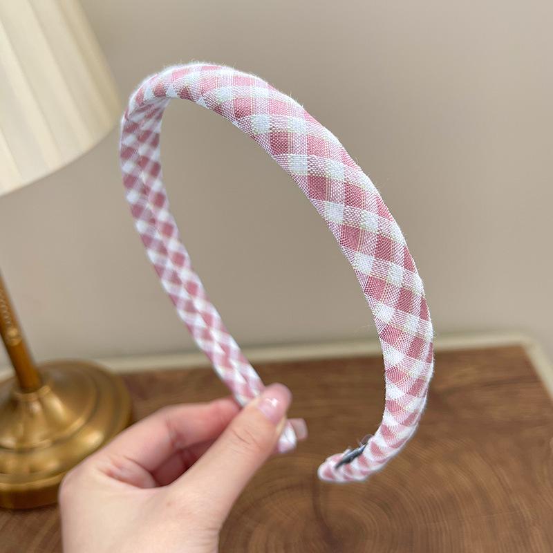 Faixa de Cabelo Rosa Retro com Coroa Alta Antiderrapante para Meninas - Coleção Verão 2024