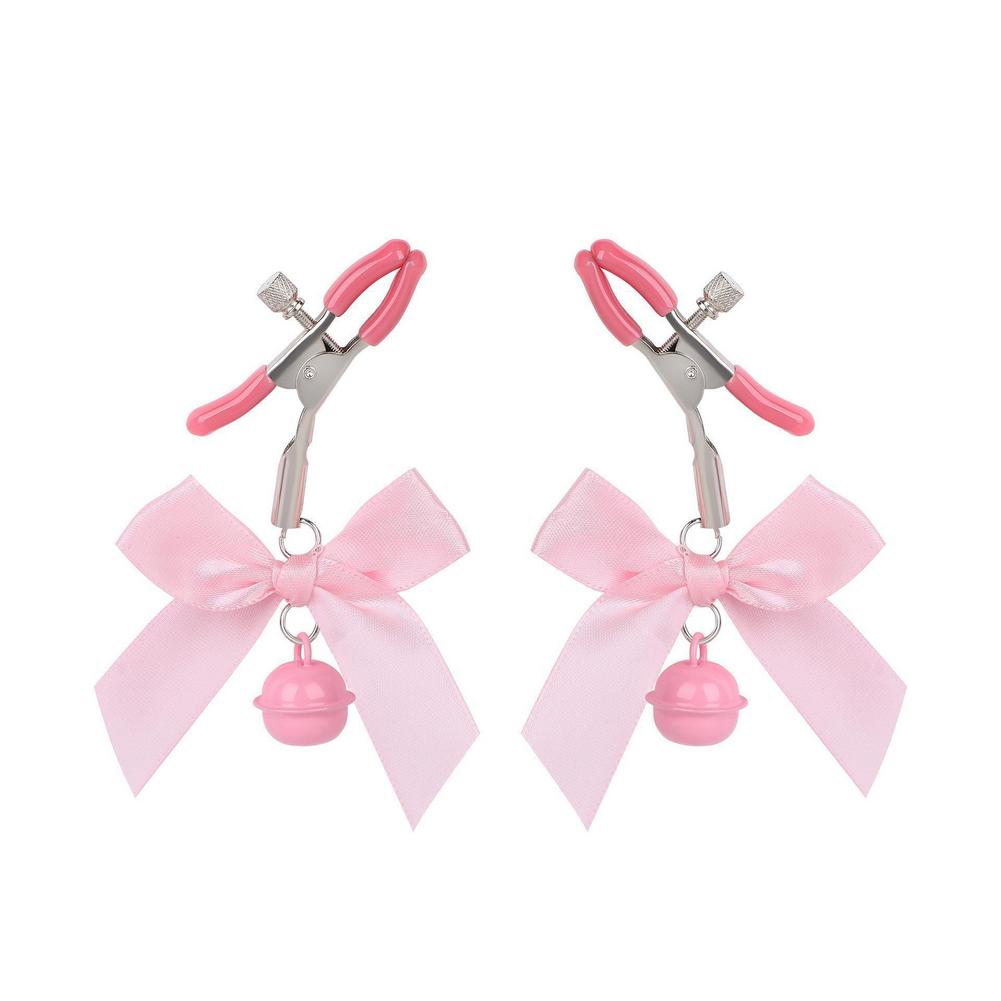 Sexy Bow Bell Adjustable Nipple Clamp Breast Bdsm Small Bell Adult Fetish Flirting Teasing Sex Toys For Couples